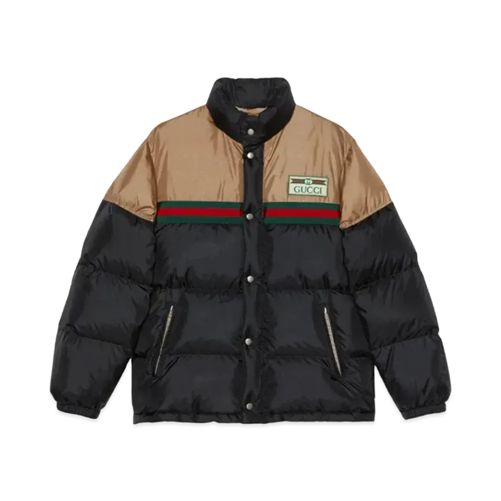 GUCCI Nylon Satin Padded Jacket "Bronze"