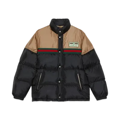 GUCCI Nylon Satin Padded Jacket "Bronze"