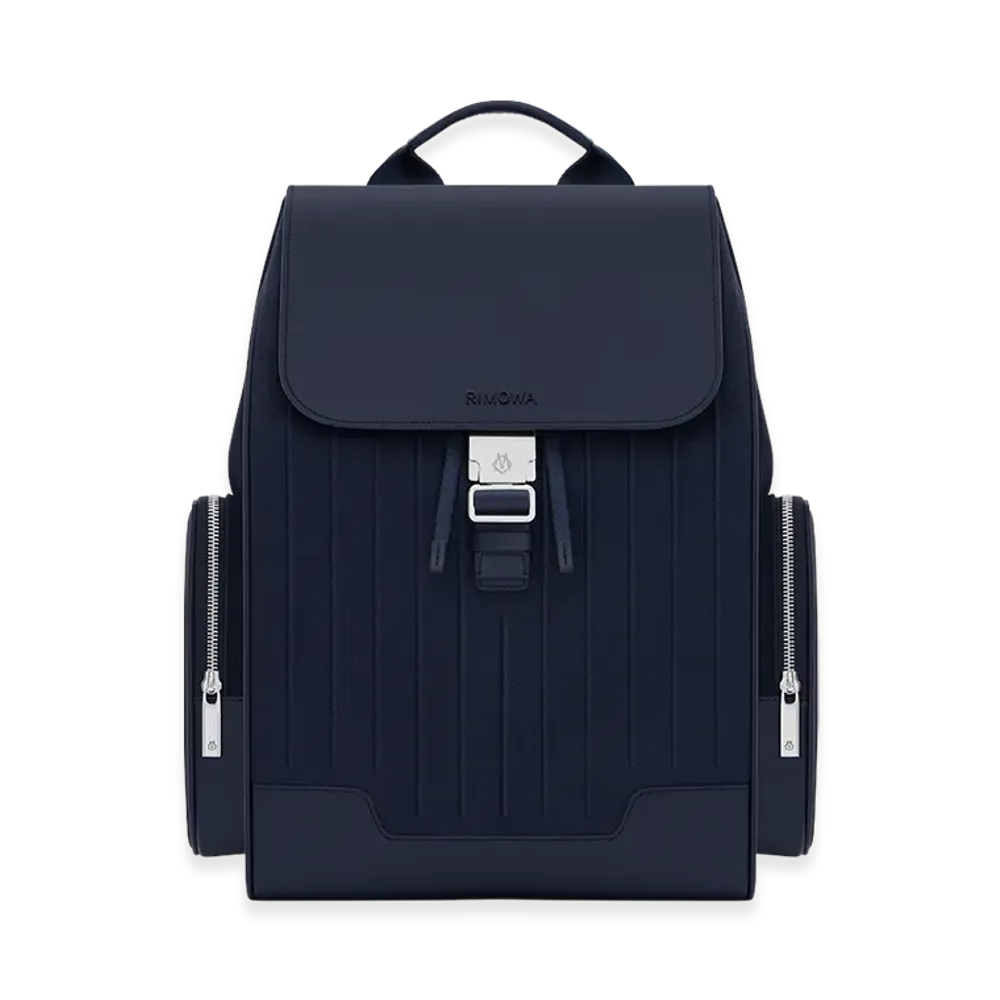 RIMOWA Never Still - Canvas Flap Backpack Large "Navy Blue"