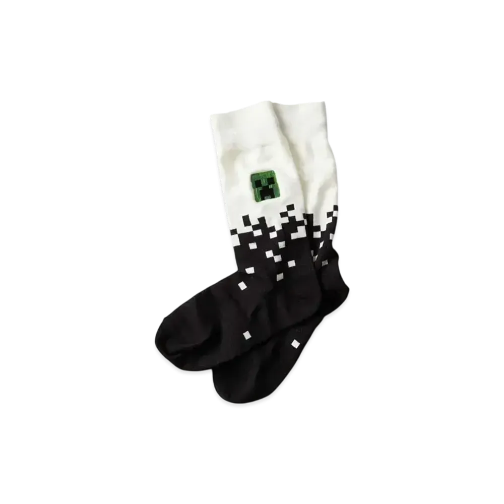 graniph x Minecraft Creeper Explosion Long Socks "White"