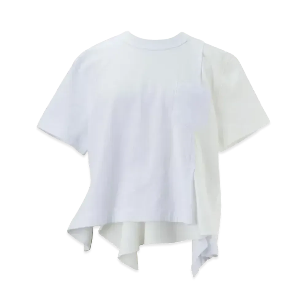 sacai Dungaree x Cotton Jersey T-Shirt "White/Off White"
