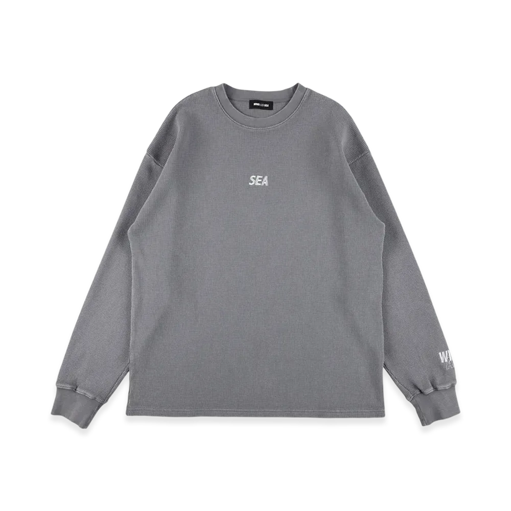 WIND AND SEA Heavy Waffle L/S Tee "Gray"