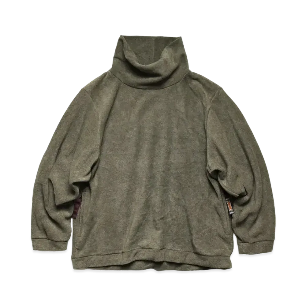 KAPITAL REVERSE FLEECE BIG HY NECK SWEAT "Khaki"