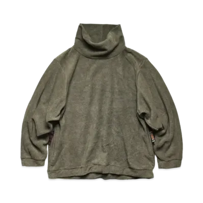 KAPITAL REVERSE FLEECE BIG HY NECK SWEAT "Khaki"
