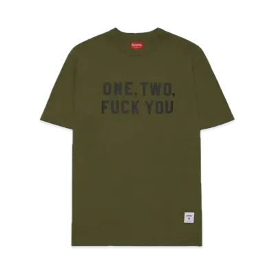 Supreme One Two Fuck You S/S Top "Olive"