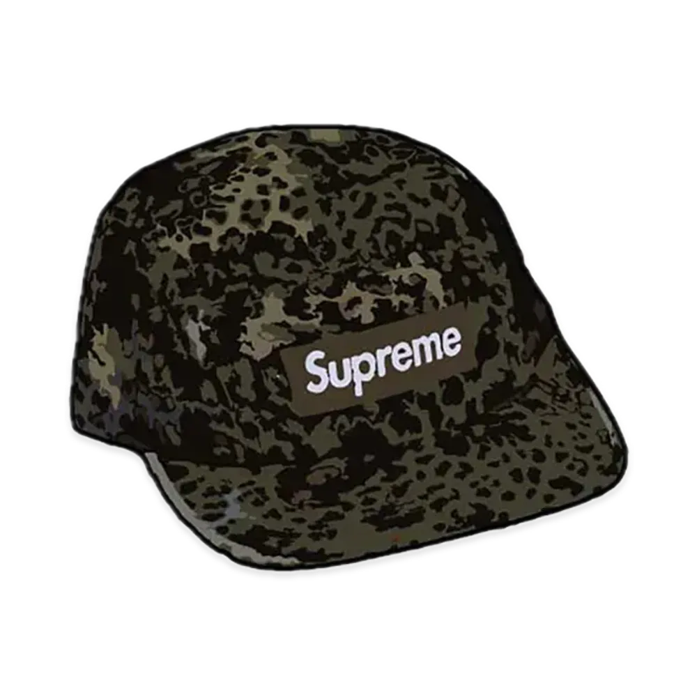 Supreme Leopard Velvet Camp Cap "Olive"