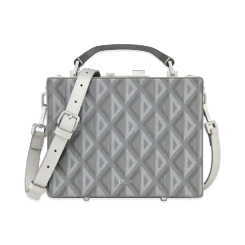 Dior Dior Lock Case CD Diamond Canvas "Gray"