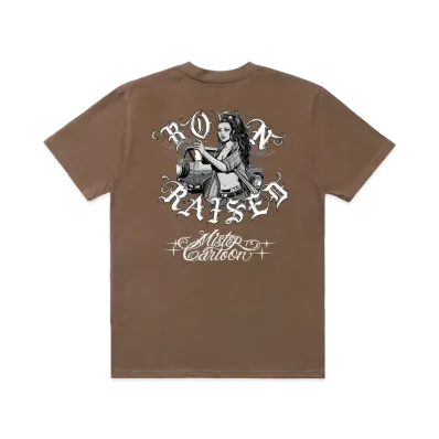 Born x Raised x Mister Cartoon Homegirl Rocker Tee "Walnut"