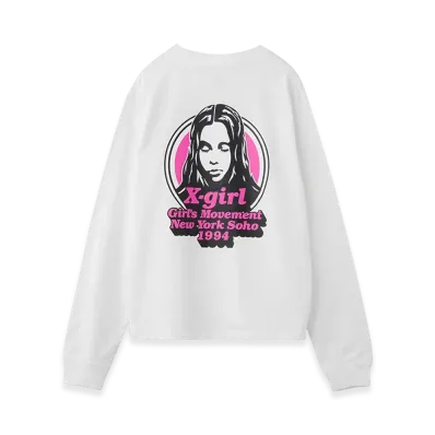 X-Girl Message And Face Circle Logo L/S Tee "White"