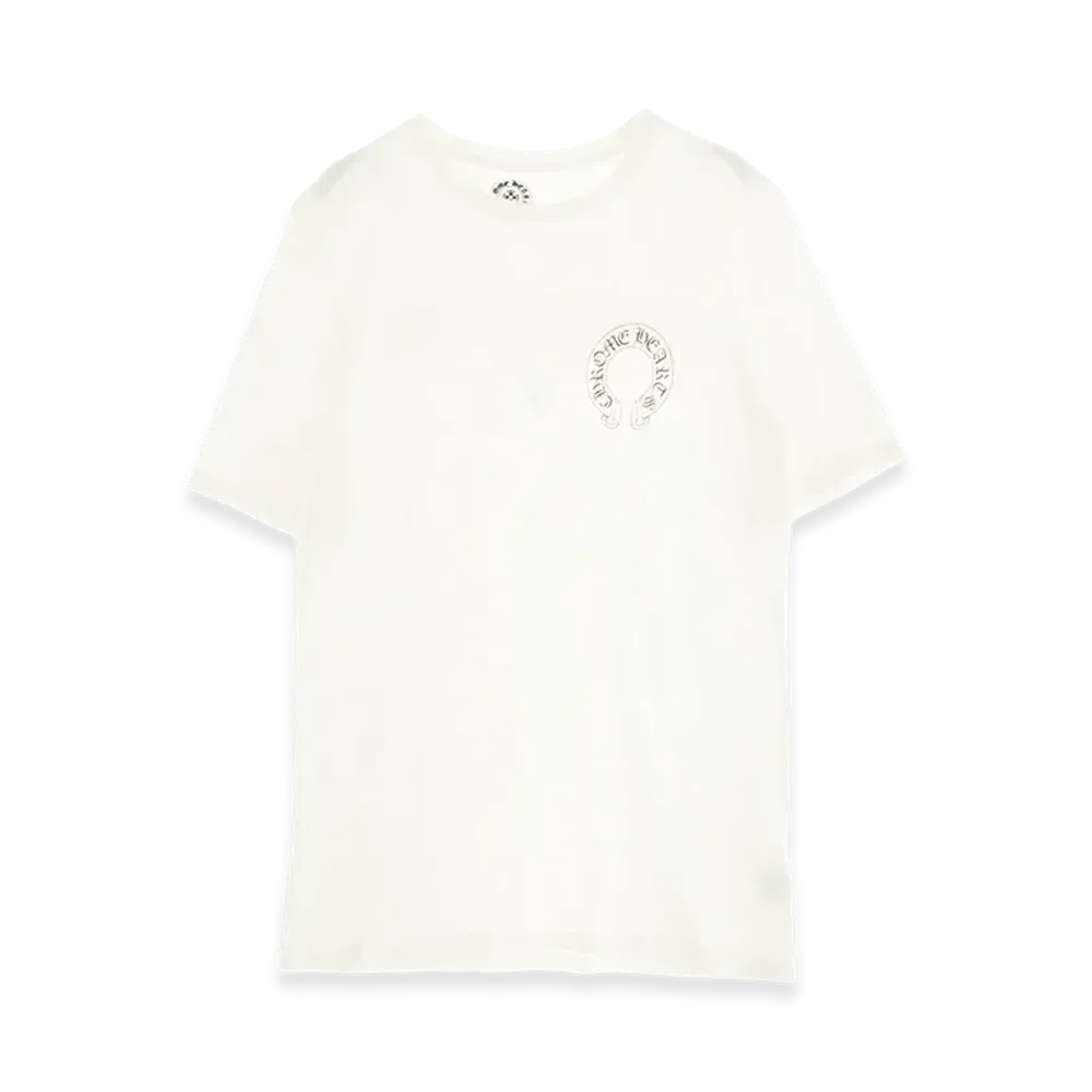 Chrome Hearts Horseshoe Back Scroll Label Print S/S T-Shirt "White"