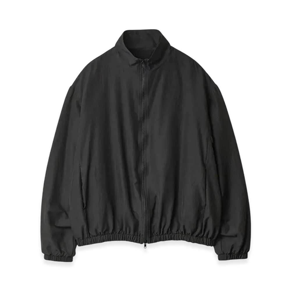 ssstein Wool/Silk Shirred Light Zip Jacket "Dark Charcoal"