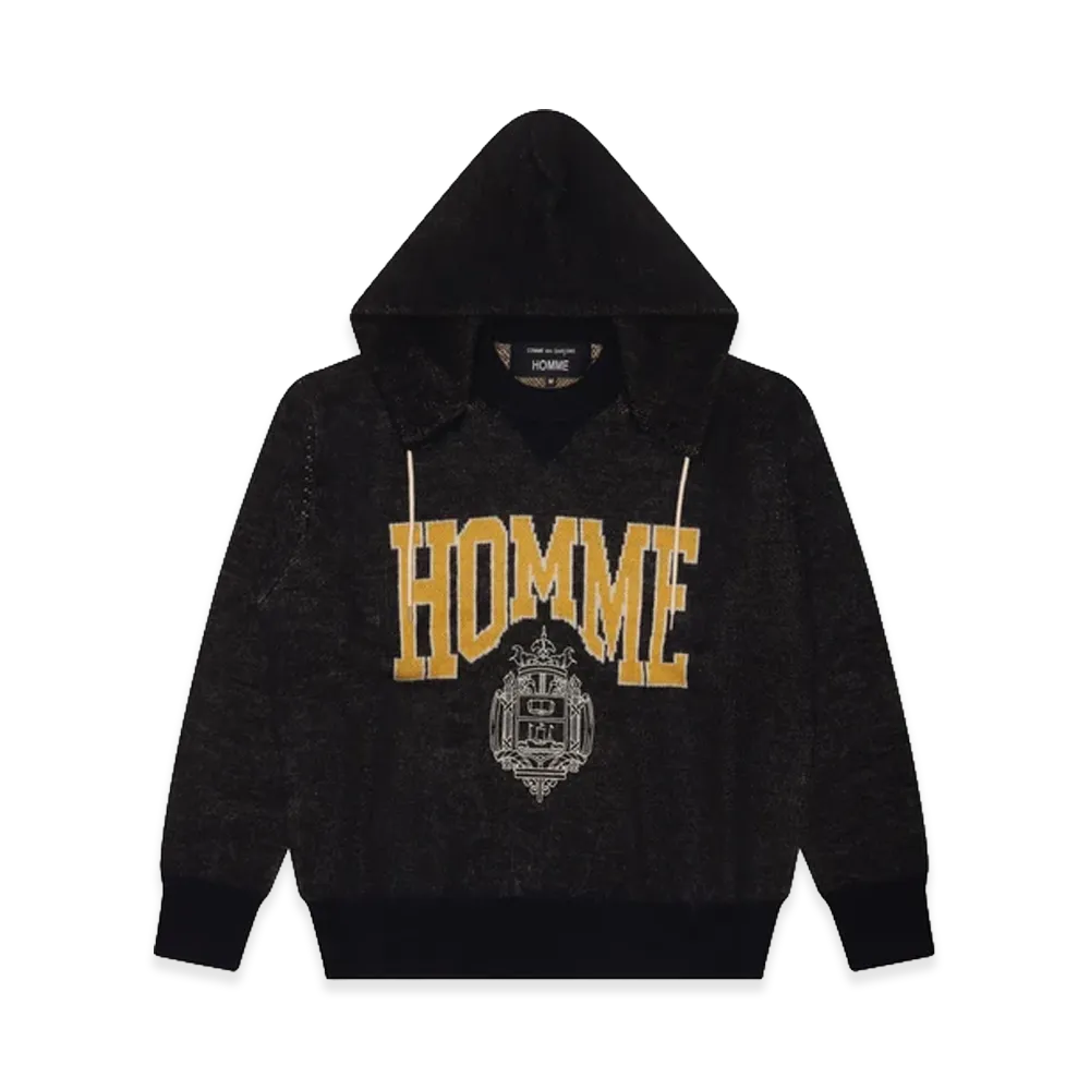 COMME des GARCONS HOMME Wool Jacquard Pigment Print Knitwear "Navy"