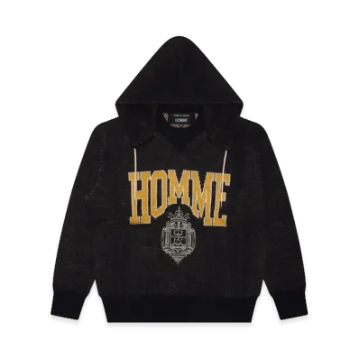 COMME des GARCONS HOMME Wool Jacquard Pigment Print Knitwear "Navy"