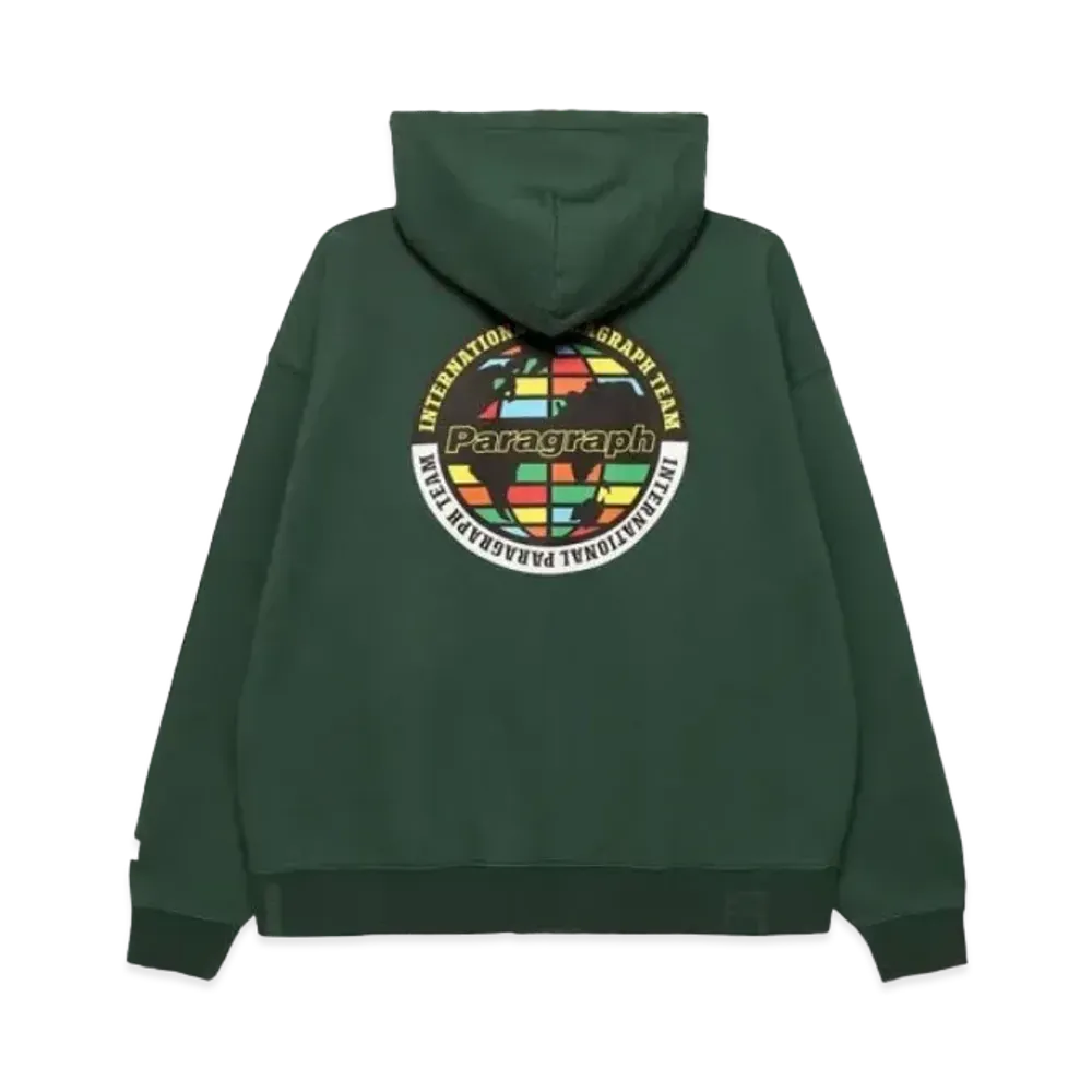 Paragraph Circle Map Zip Hoodie "Green"