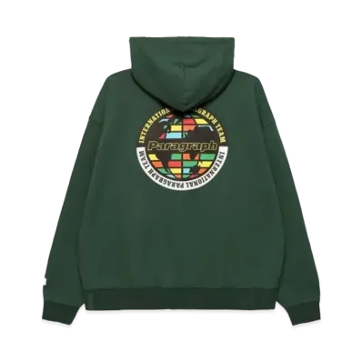 Paragraph Circle Map Zip Hoodie "Green"