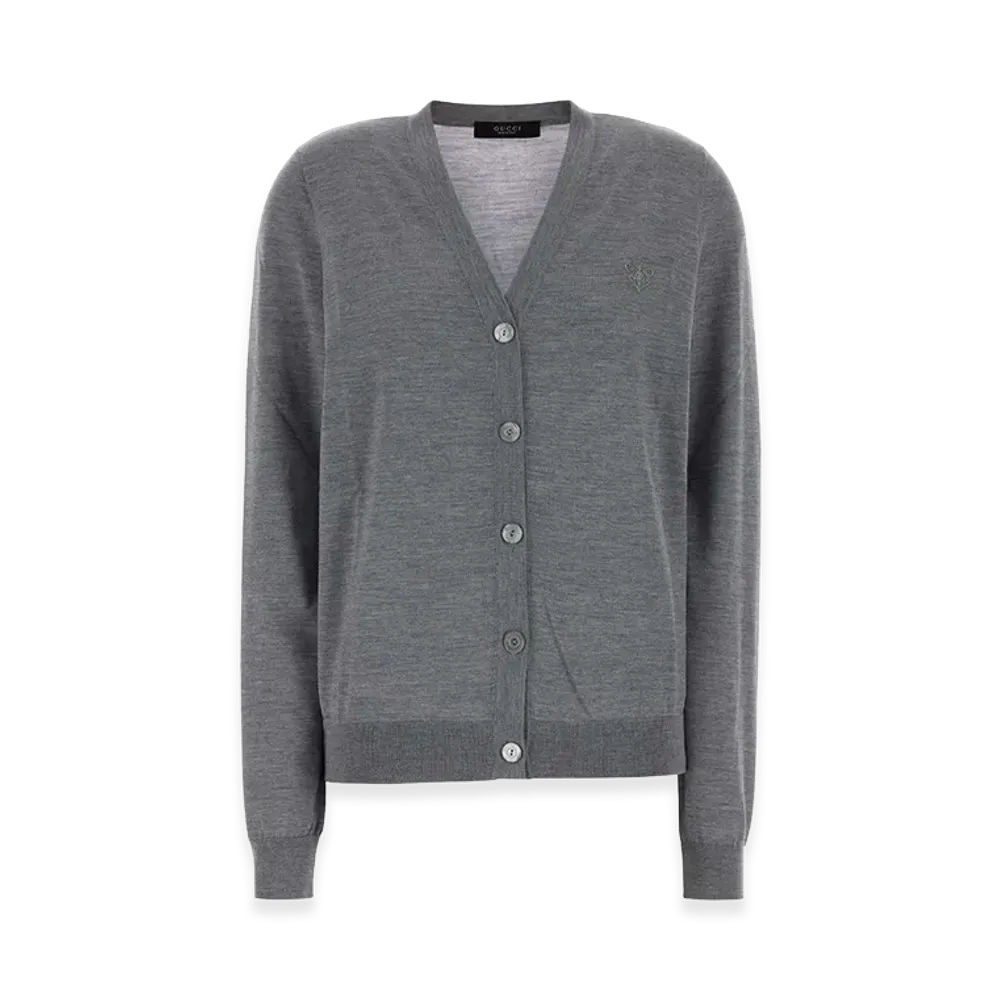 GUCCI Women's Wool Cardigan "Gray"