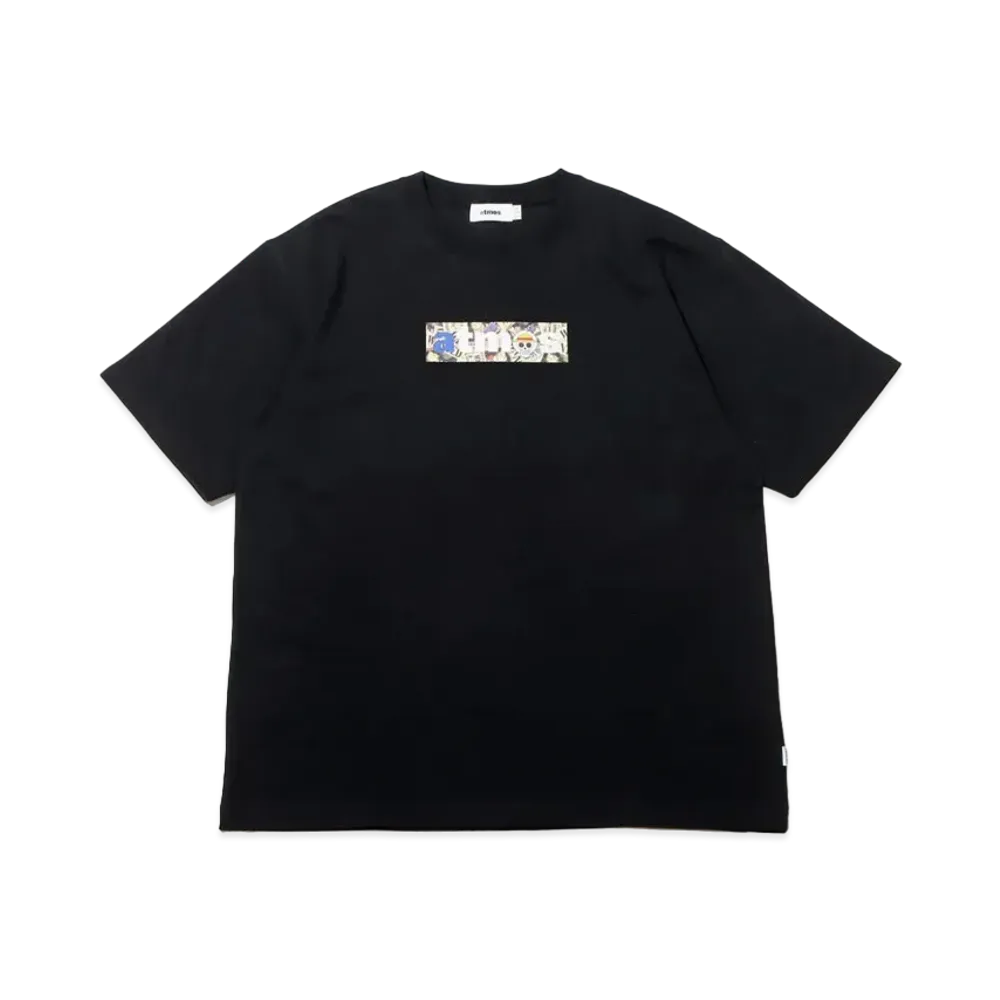 atmos x ONEPIECE Wanted Poster Box Logo T-shrts (Luffy) "Black"