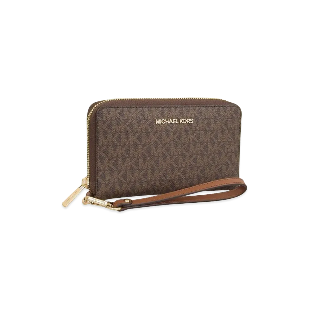 MICHAEL KORS Women's Jet Set Travel LG Flat MF Phone Case "Brown"