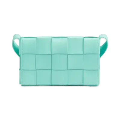 Bottega Veneta Small Cassette Crossbody Bag "Celadon"
