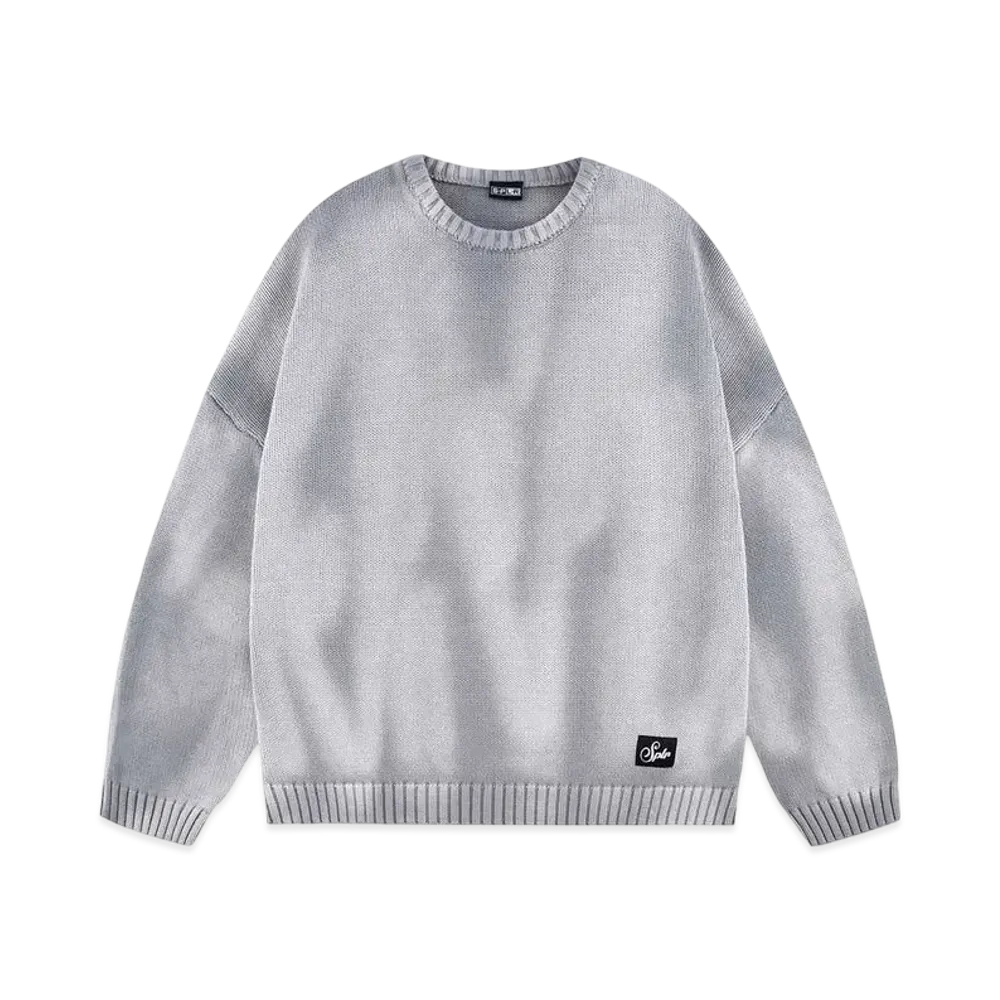 SPLR Garment Dyed Crew Knit "Grey"