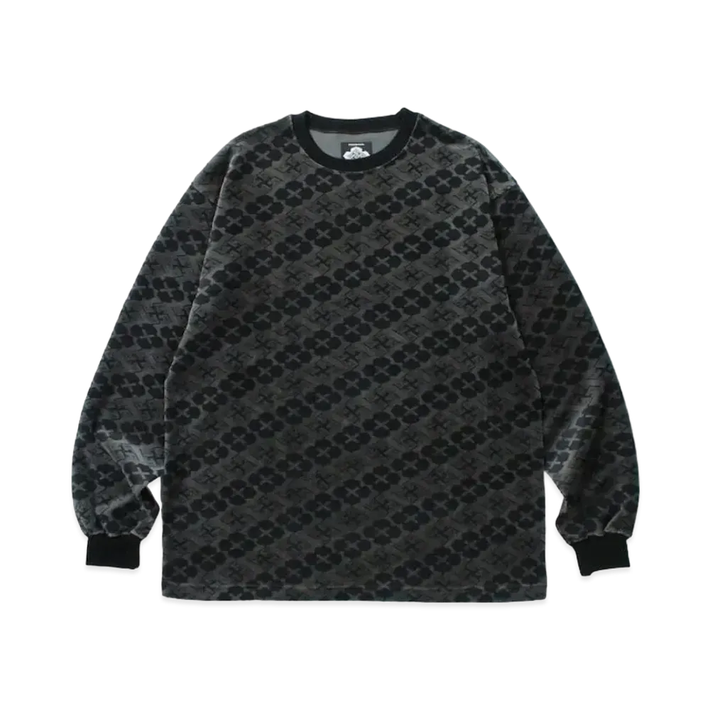 APHRODITEGANG Gakkin x Budspool Kabatsukamon Velour L/S Tee "Grey"