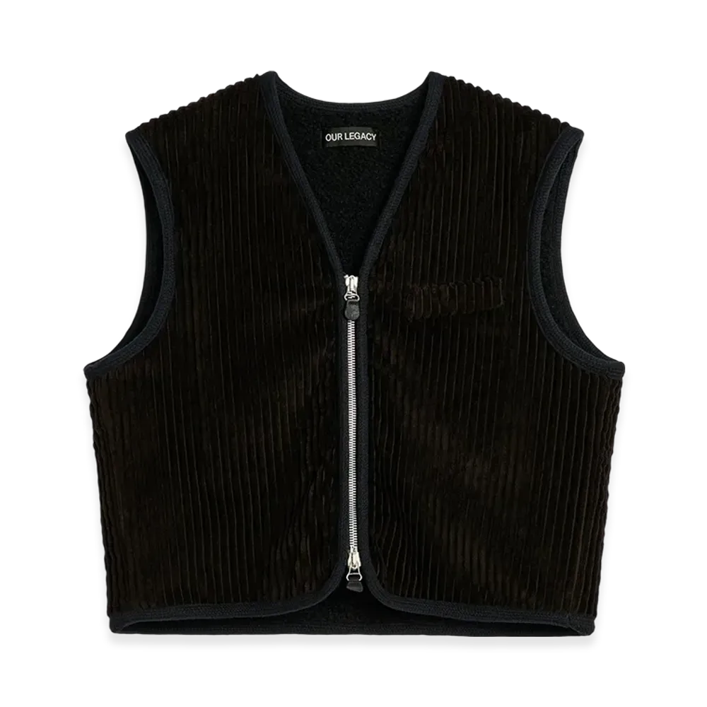 OUR LEGACY Top Vest "Profound Brown Mammoth Cord"