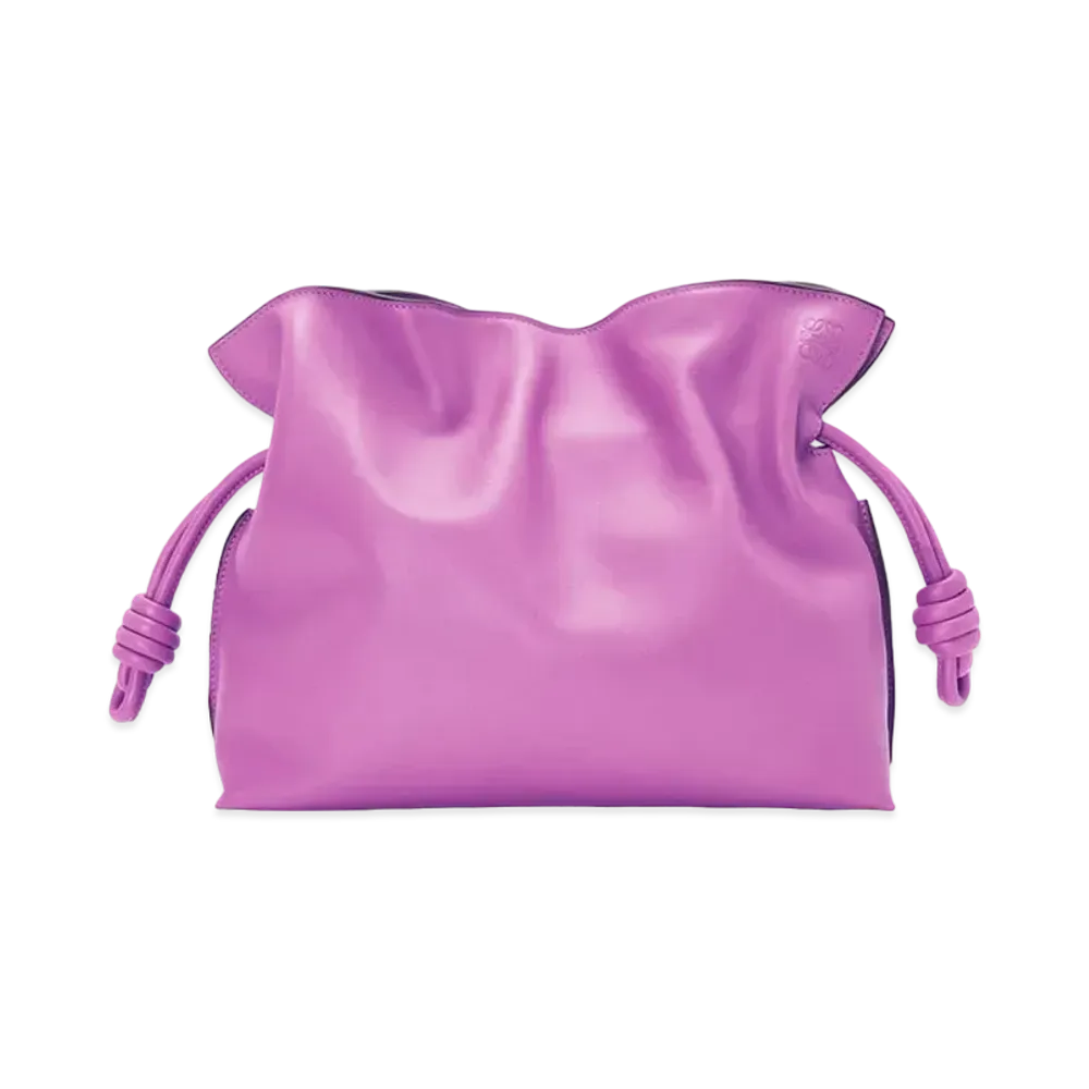 LOEWE Flamenco Clutch In Nappa Calfskin "Bright Purple"