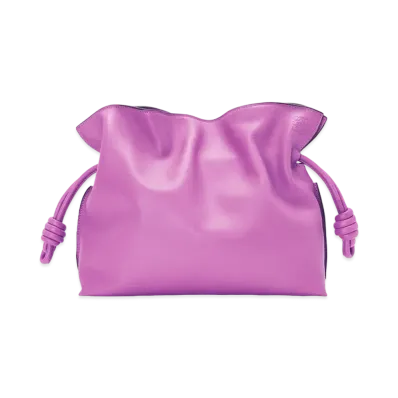 LOEWE Flamenco Clutch In Nappa Calfskin "Bright Purple"