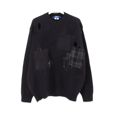 JUNYA WATANABE Cotton Jersey Patchwork Knit "Black"