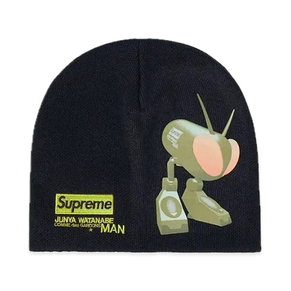 Supreme x JUNYA WATANABE COMME des GARCONS MAN Beanie Original artwork by BUGSEX "Black"