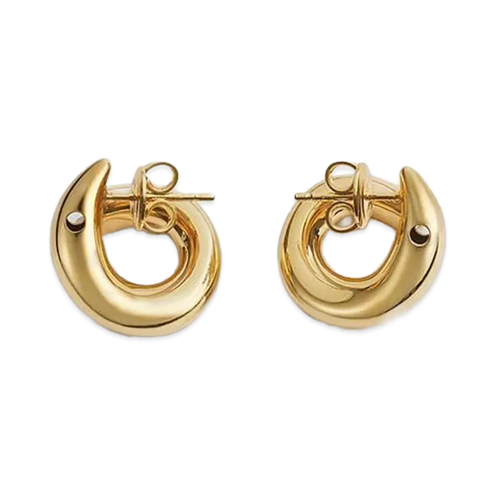 Bottega Veneta Small Sardine Earrings "Yellow Gold"