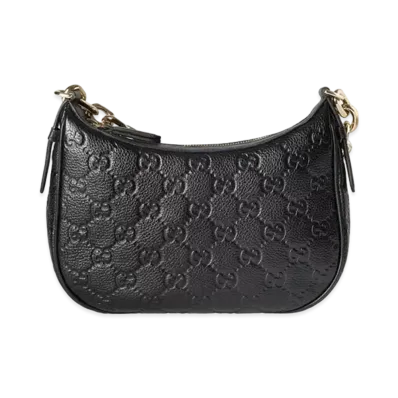 GUCCI GG Emblem Small Shoulder Bag "Black"
