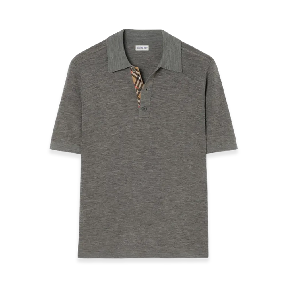 Burberry Wool Polo Shirt "Grey"