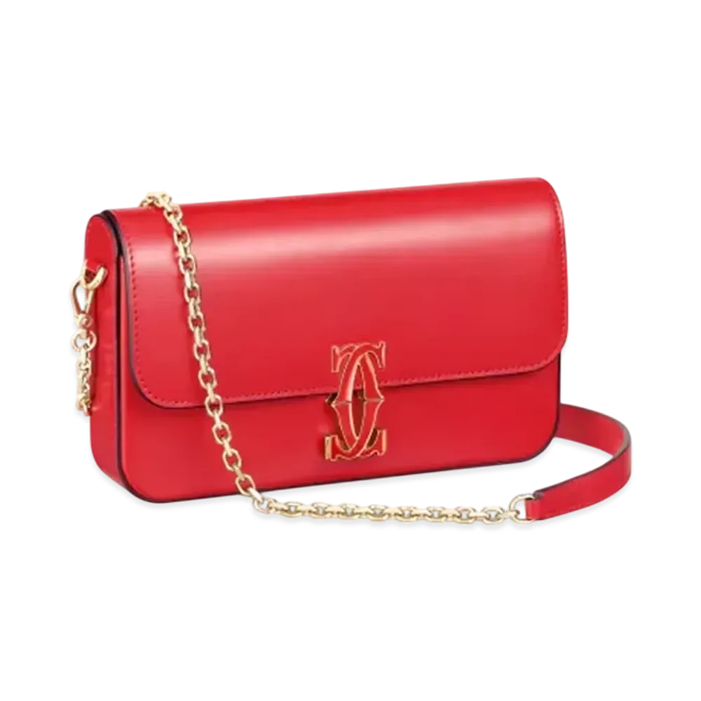 Cartier Mini Model Chain Bag, C de Cartier "Red"