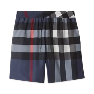Burberry Check Swim Shorts "Carbon Blue"