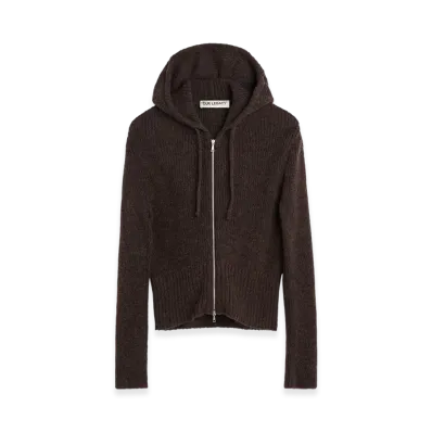 OUR LEGACY Women's Compact Hood "Smokey Brown Fuzzy Alpaca"