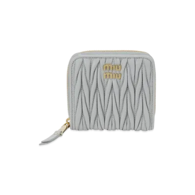 MIU MIU Bi-Fold Wallet "Gray"