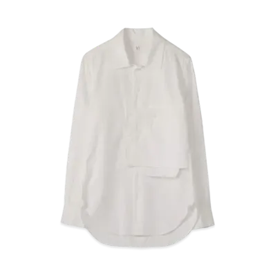 Yohji Yamamoto Y's 100/2 BROAD LAYERED BLOUSE "White"