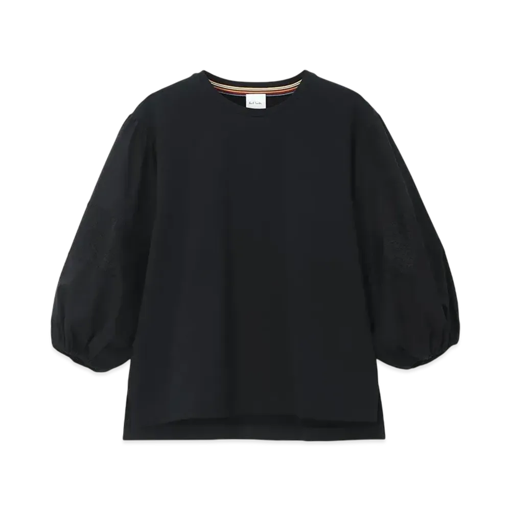 Paul Smith Women's Lace Combination Cut And Sew "Black"