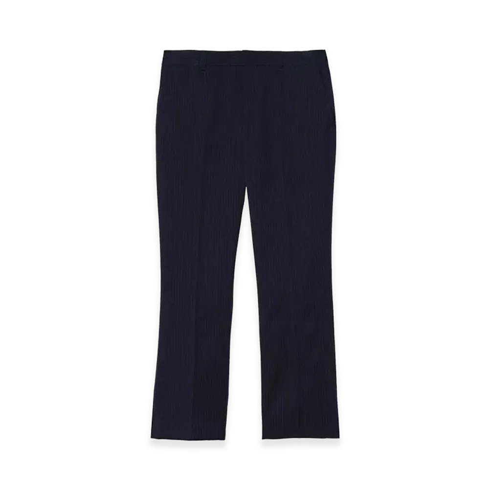ZARA x Bad Bunny Benito Antonio Pinstripe Suit Flare Pants "Navy Blue"