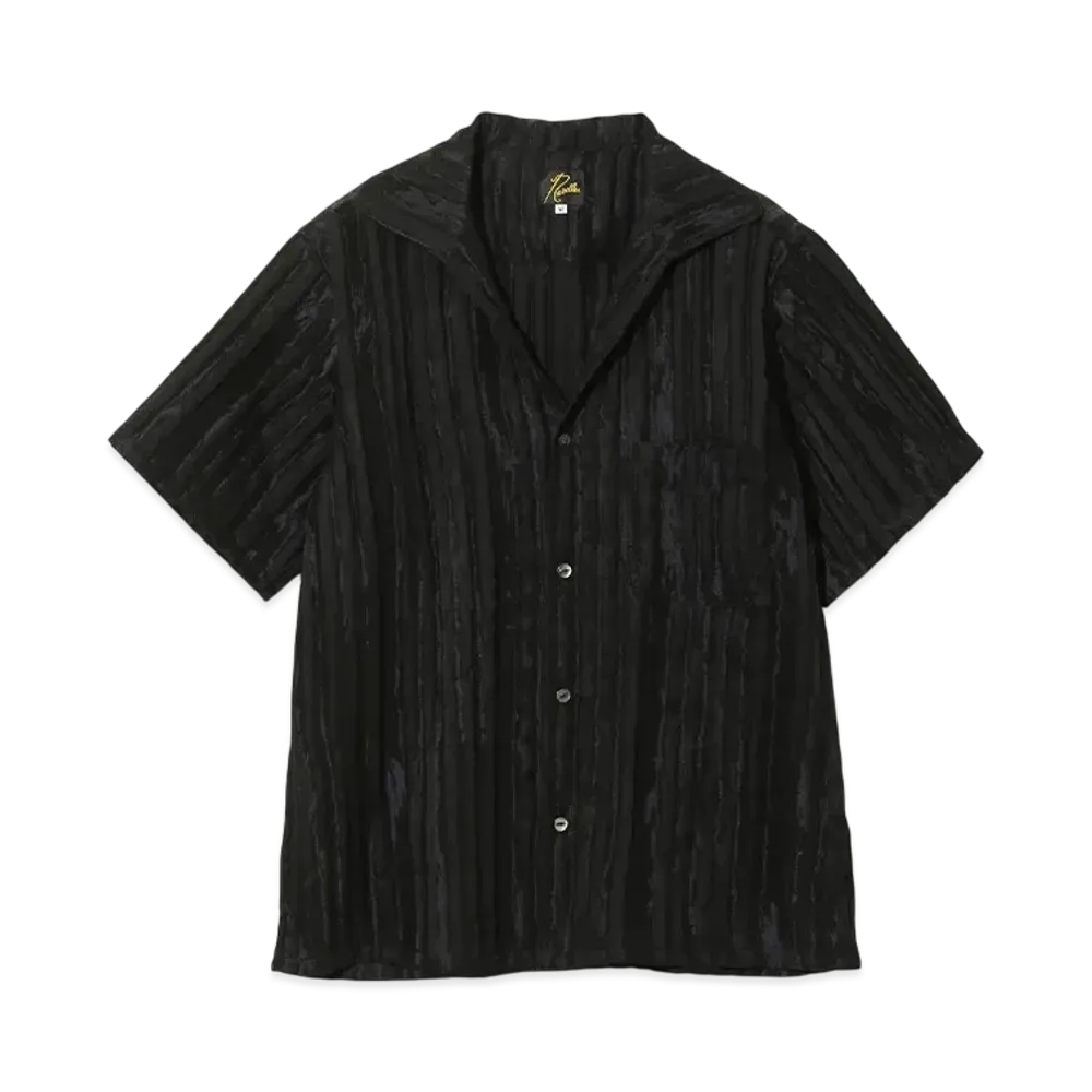 NEEDLES Italian Collar S/S Shirt - R/N Bright Stripe "Black"