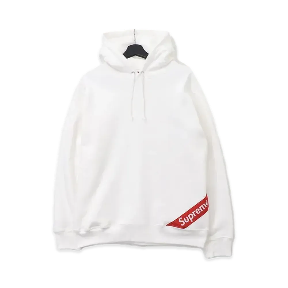 Supreme Corner Label Hooded Sweatshirt "White"
