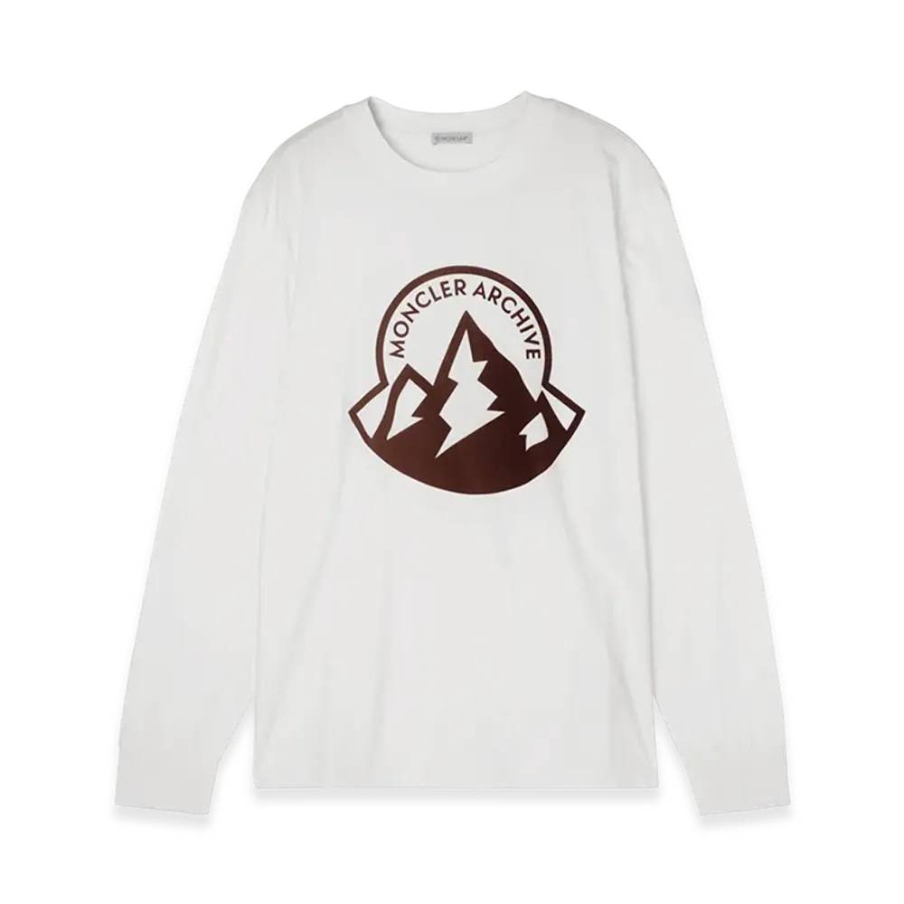 MONCLER Mens L/S Crewneck Tee "Cream"