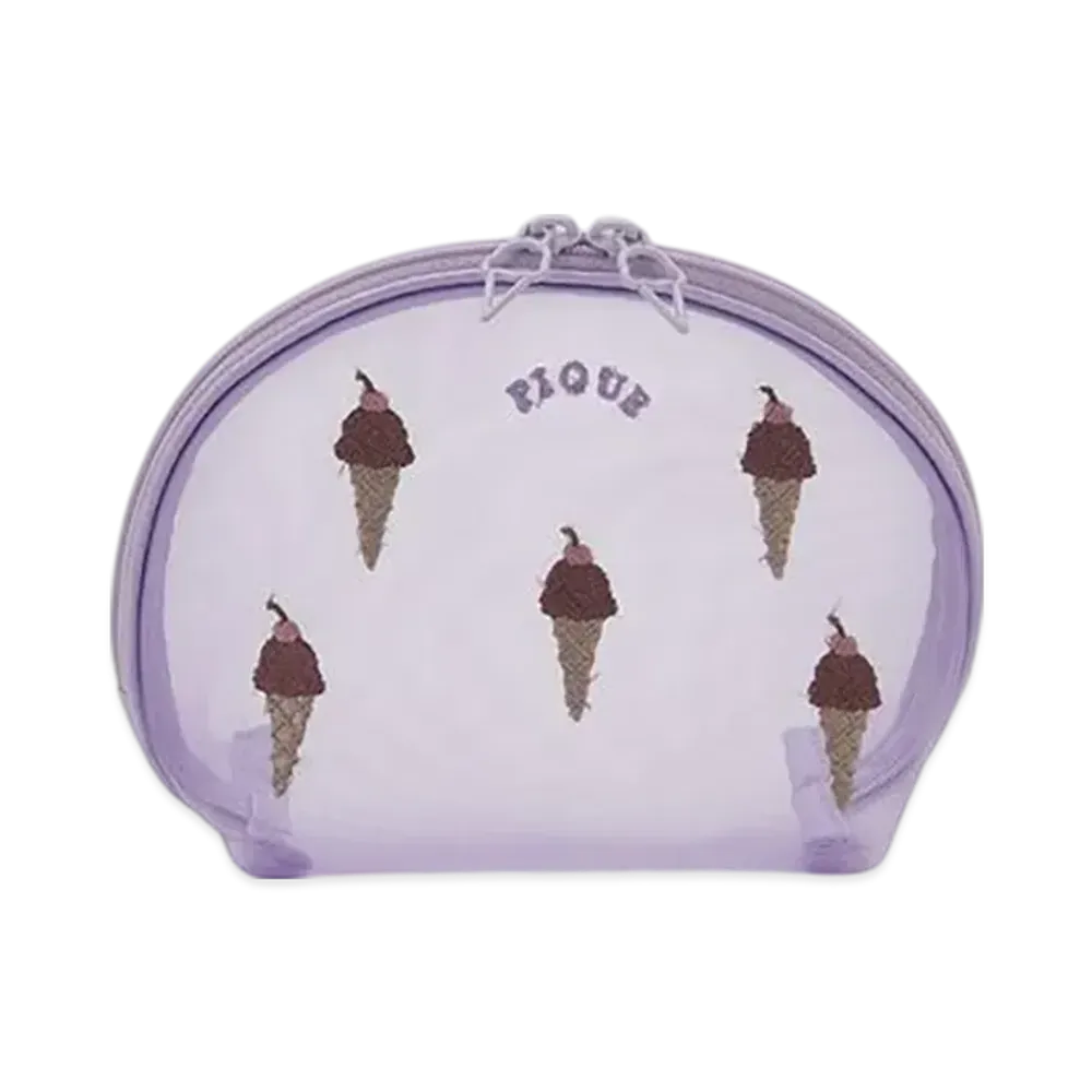 GELATO PIQUE Ice Embroidery Pouch "Lavender"