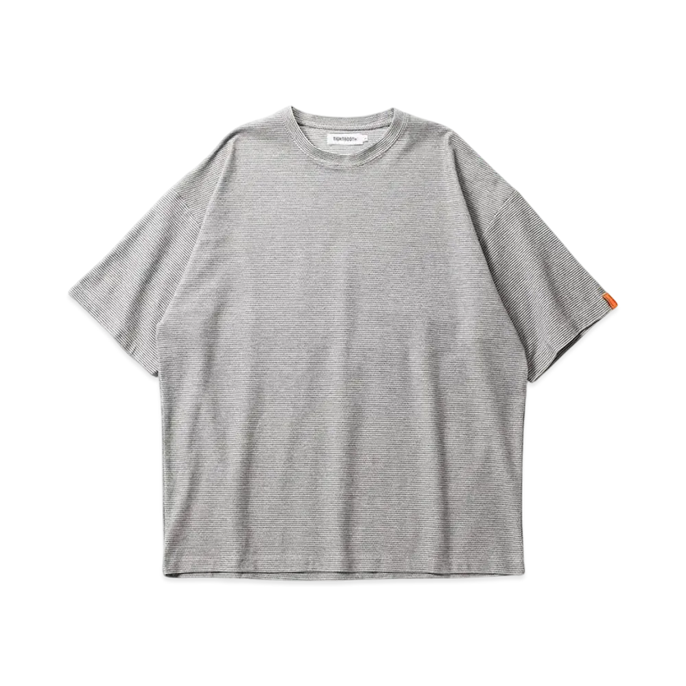 TIGHTBOOTH Honeycomb Border T-Shirt "Gray"