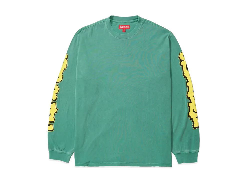 Supreme Cracked Sleeve L/S Top "Washed Green"
