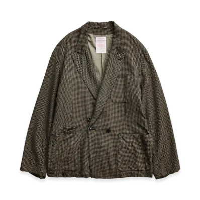 NICENESS S.Morton Super 140's Double Breasted Robe Jacket "Khaki"