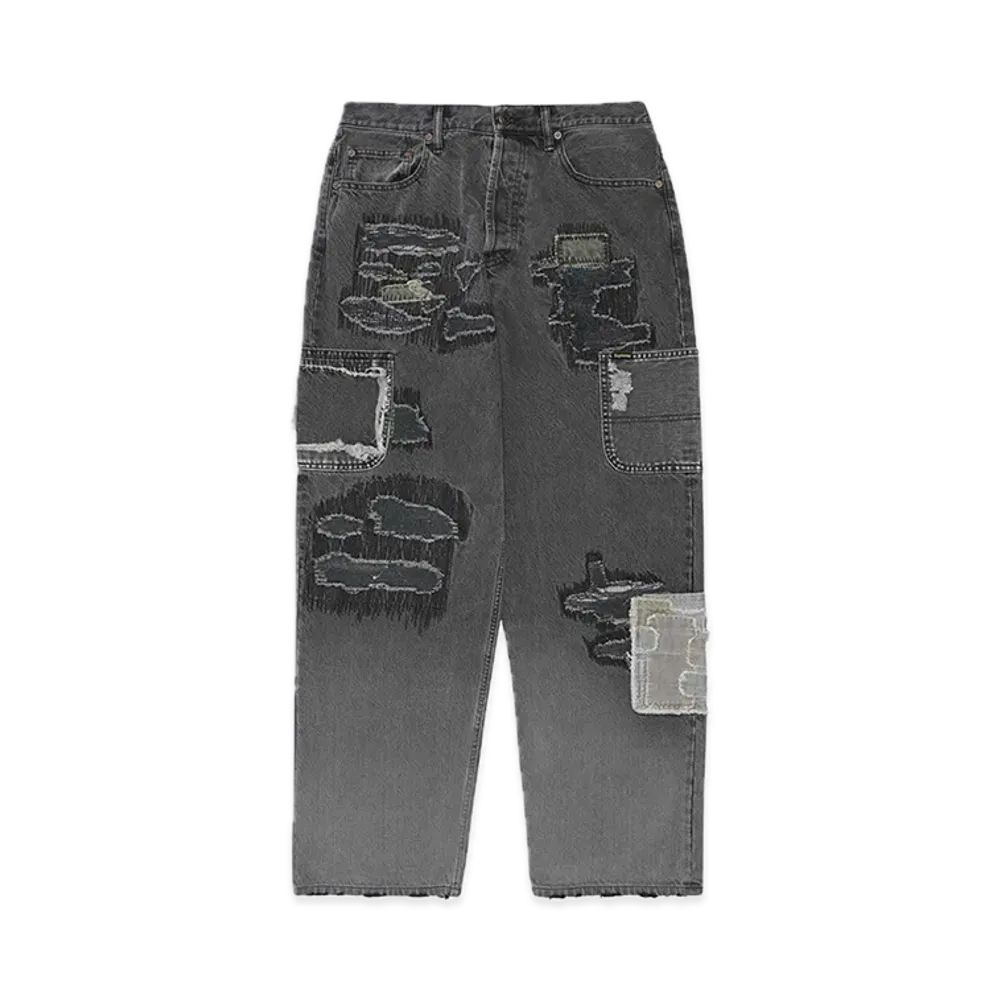 Supreme x Blackmeans Mended Loose Fit Jean "Washed Black"