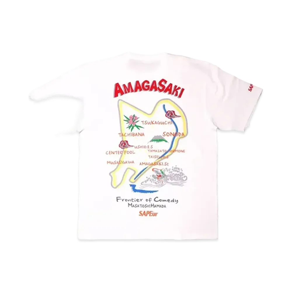 SAPEur x MASATOSHI HAMADA Amagasaki Map S/S Tee "White"