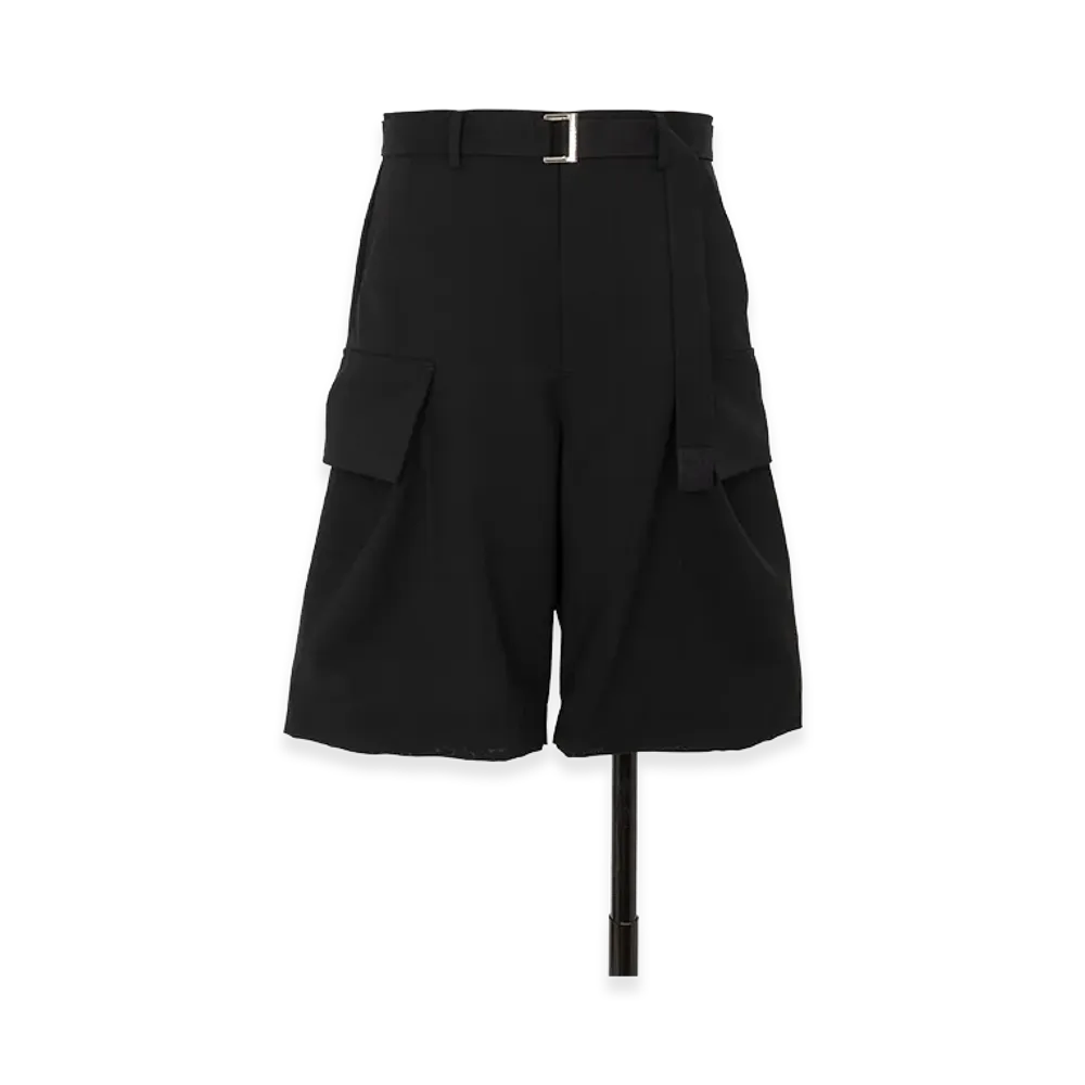 sacai Wool Suiting Shorts "Black"